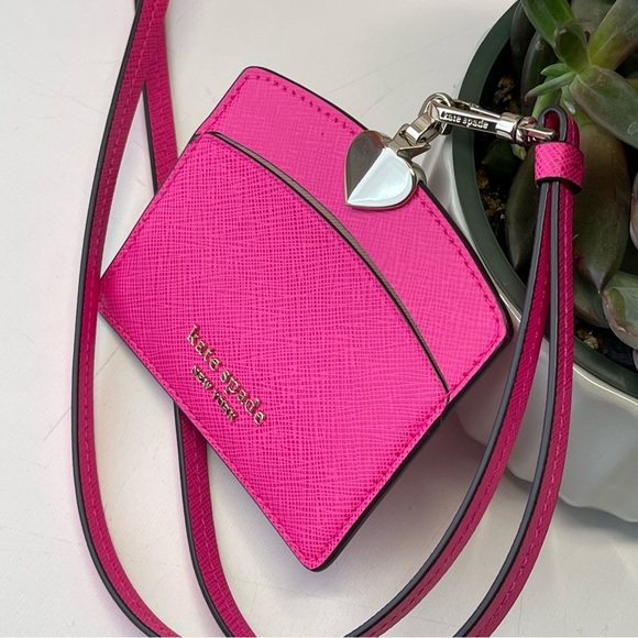 (new+tag) Kate Spade ID lanyard/card holder (retail) style Spencer pink - Picture 3 of 7